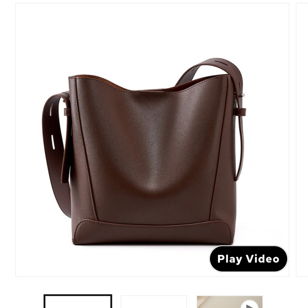 NWOT Veloisse Coffee Bucket Bag